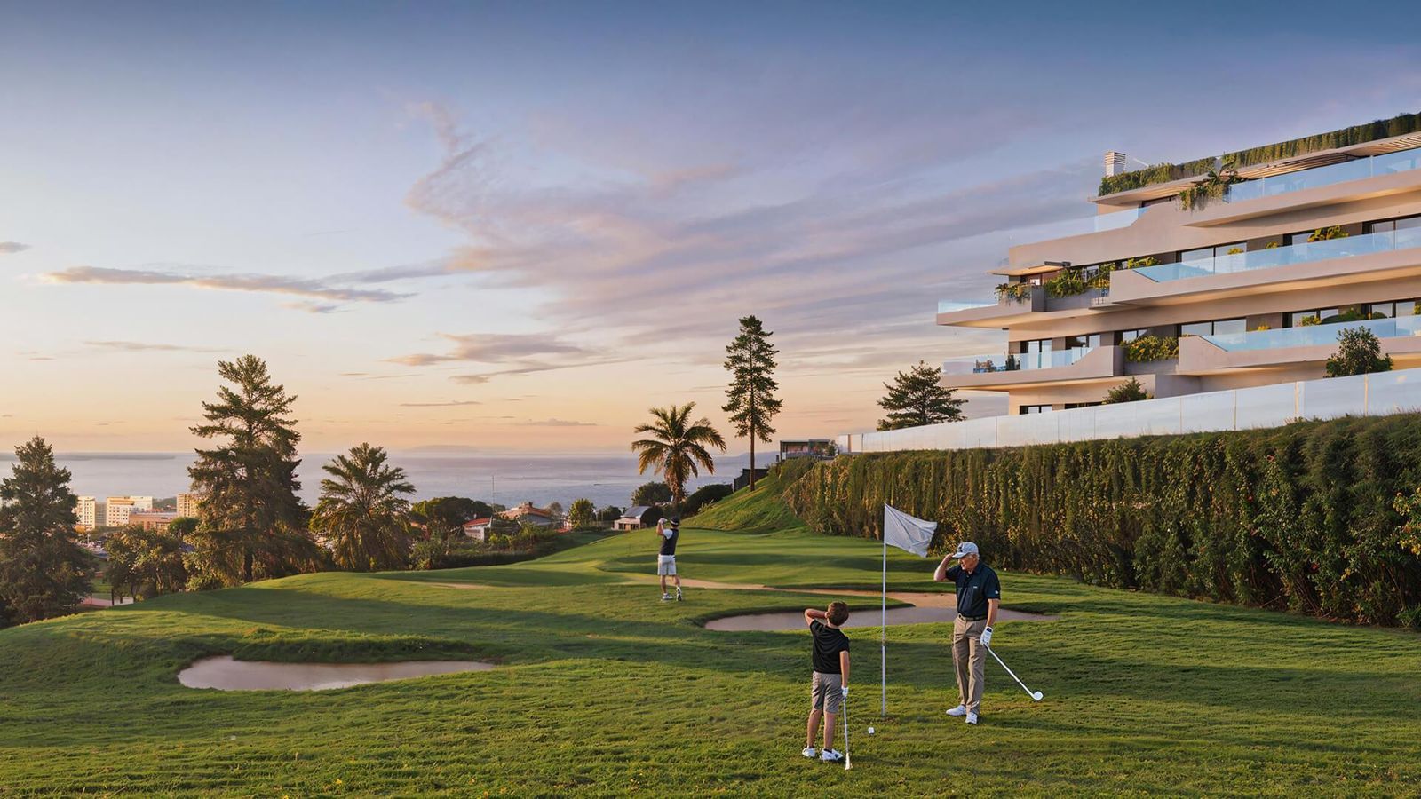 Golfbana med havsutsikt på Rayos del Sol.